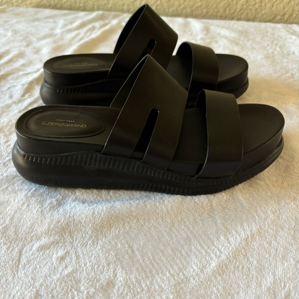 Cole Haan Black Slide Sandals